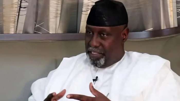 Politician in traditional agbada attire
